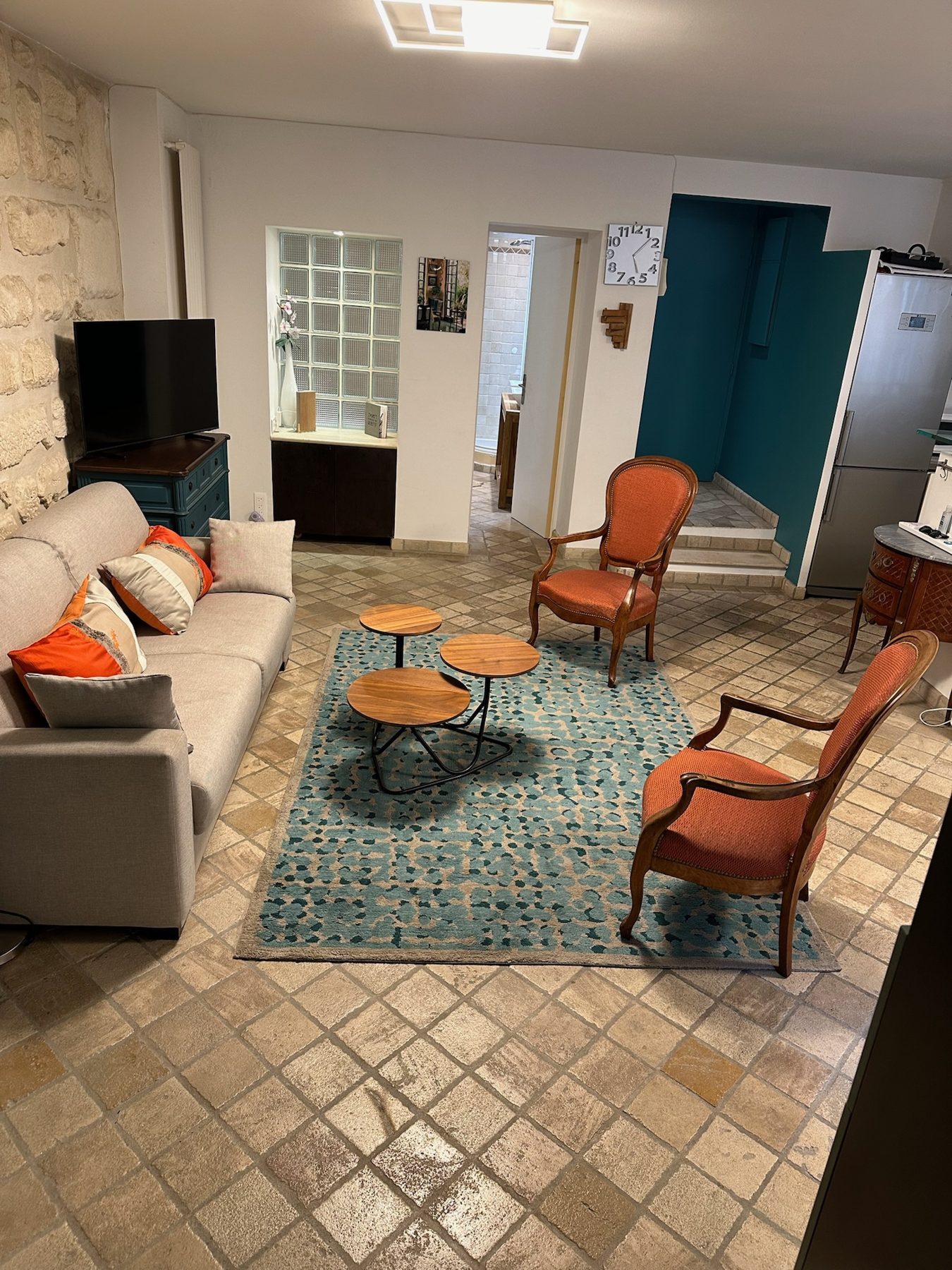 Living room, wide view